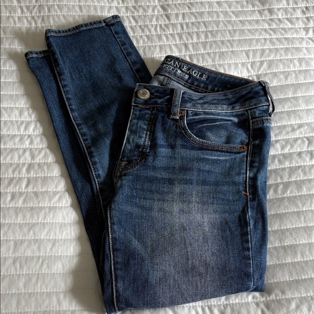 American Eagle Outfitters “Boy Crop” Button Fly Denim Jeans
